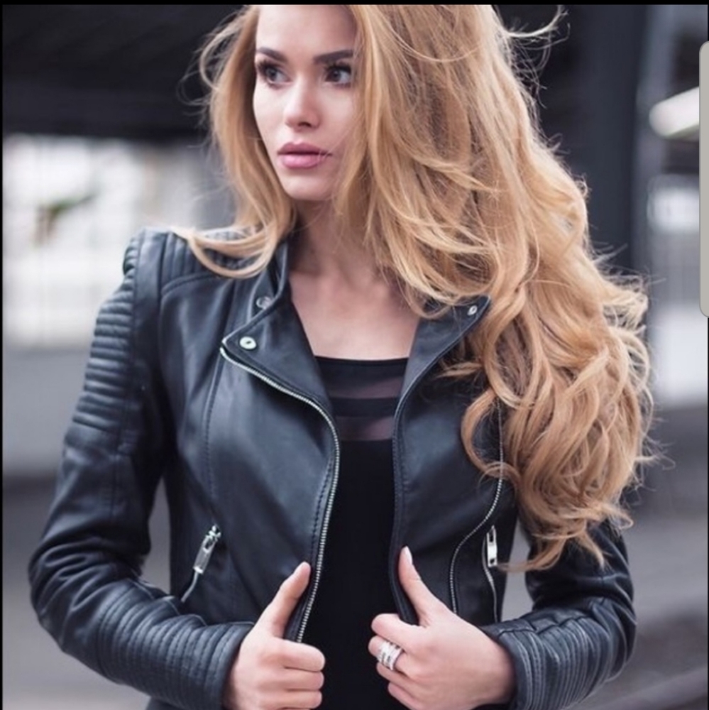 Faux leather jacket